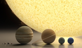 太阳系各星球比例